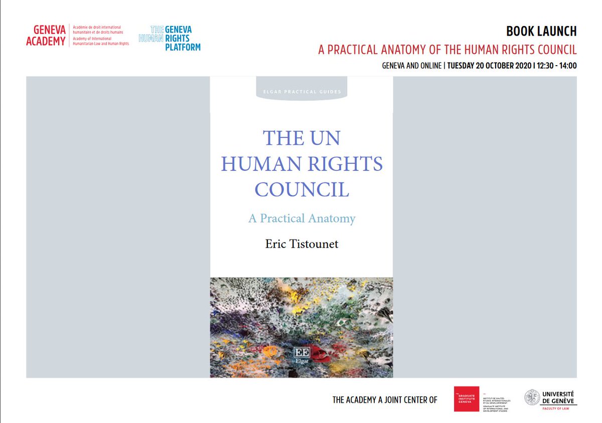 Ever wondered how the #HRC45 works and why? Join our book launch and discussion on 20 October with @erictistounet and find out! geneva-academy.ch/event/all-even…