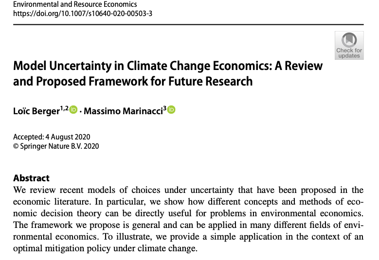 Happy to share that our new paper with M. Marinacci on  #uncertainty and  #climatechange has just been published  @SpringerNature https://rdcu.be/b7snR 