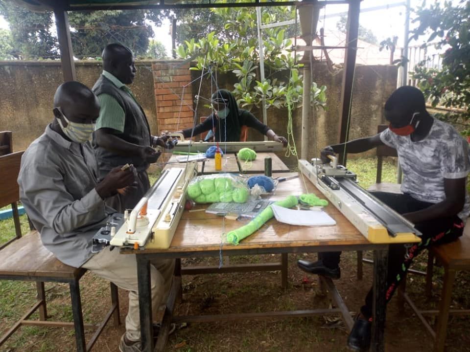 KidsClubKampala's tweet photo. Still keeping up with the tailoring classes social-distancing style - developing essential income earning skills! #socialbusiness #changemakers #entrepreneurs  #socialenterprise #sofinance #philanthrophy #nonprofit #neweconomy #humanrights #microfinance #educationispower https://t.co/Pgorzks9nb