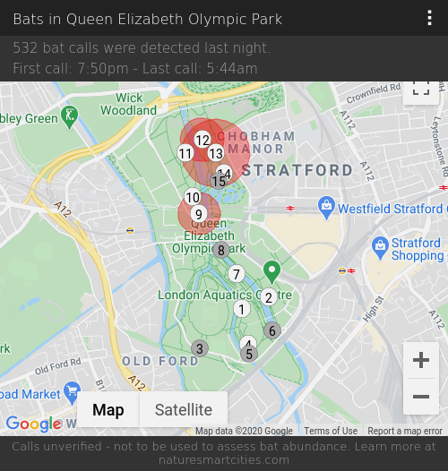 532 bat calls were detected last night, 20-09-2020.