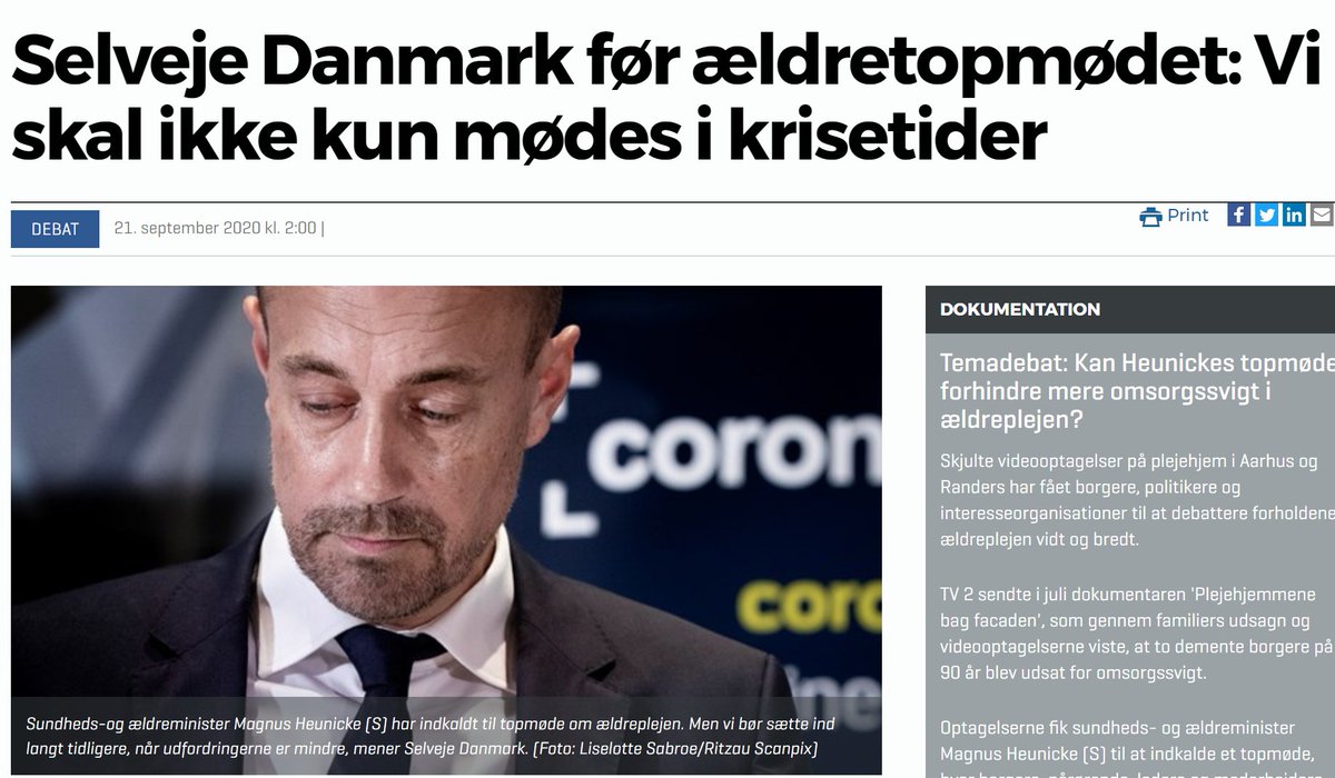 LouiseDybdal's tweet image. Det er ikke nok, kun at mødes i krisetider på #ældreområdet. Derfor har @SelvejeDanmark inviteret til et Ældreforum, så vi fast kan mødes til dialog og samarbejde til gavn for borgerne. Vi håber mange vil være med? altinget.dk/aeldre/artikel… #sundpol #ældretopmøde