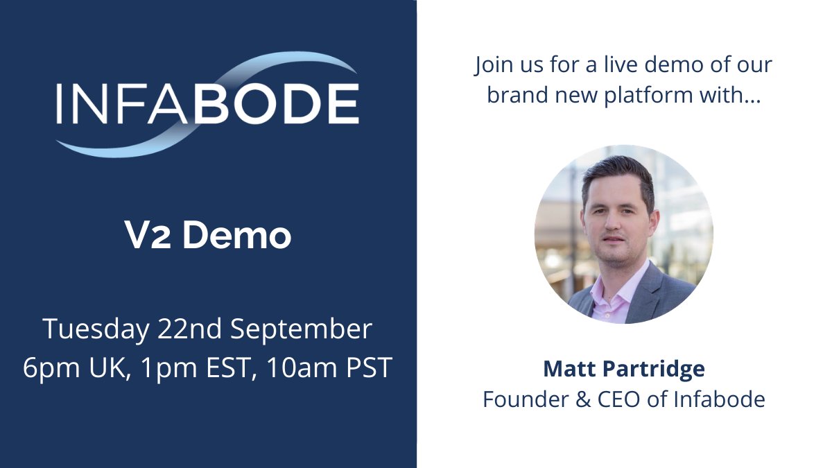 Infabode's tweet image. Book a live demonstration of the brand new #Infabode V2 platform here &amp;gt;&amp;gt;
us02web.zoom.us/webinar/regist…