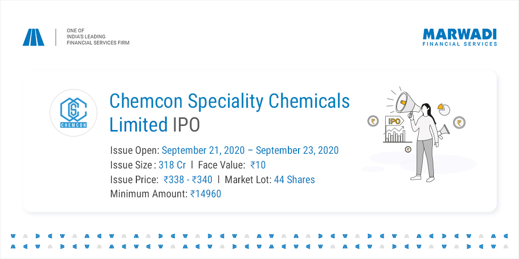 MarwadiHQ's tweet photo. IPO Alert!
CHEMCON SPECIALITY CHEMICALS LIMITED
IPO going Live TODAY!
21 Sept 2020 - 23 Sept 2020, Subscribe now!
Connect with MSFL for more information
#chemconipo #chemconipodetails #chemconipodate #upcomingipos #iponews #latestipos #ipos2020 #ipodetails #sharemarket https://t.co/e8bTeVKgd7