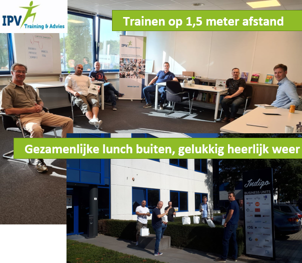 IPVdoen's tweet photo. Training Coachend Leidinggeven met trainer Joost Crasborn op onze locatie in Den Bosch volgens de richtlijnen van het RIVM.

#leidinggeven #trainingen #rivm #corona https://t.co/Amvh08bGO6