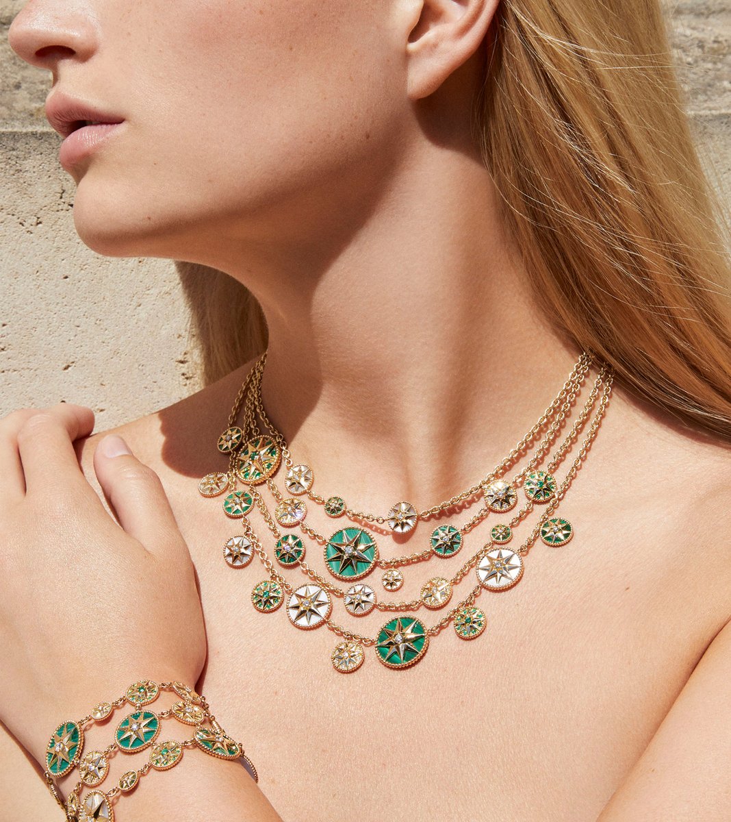 dior ネックレス Nana Fleur de Glace Necklace Pale Gold-Finish