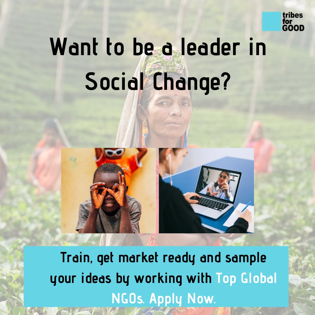 TribesforGood's tweet photo. Want to be a leader in social change? Become a part of the Young Changemakers Program.
Batch starts on 2nd October. https://t.co/rw4yW5G3db
.
.
#youngchangemaker #tribesforgood https://t.co/v0BUD6WS8F