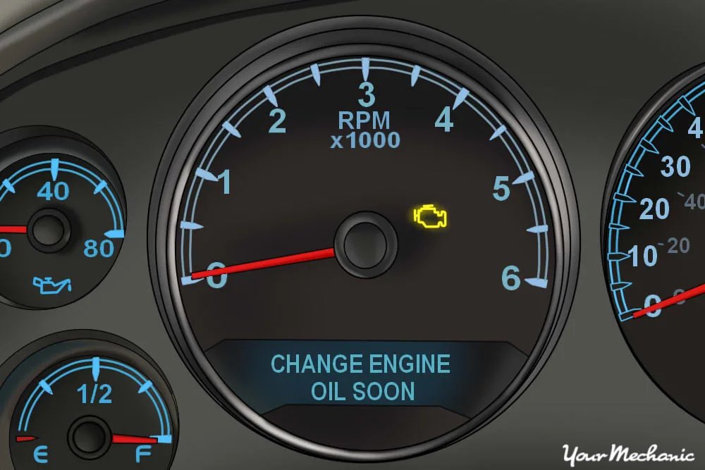 The first one is the oil pressure light. it means there’s not enough oil pressure or low oil level. The second one means you need to change the engine oil. Depending on the car you use, both lights could mean the same. The car could simply just need an oil change or servicing.