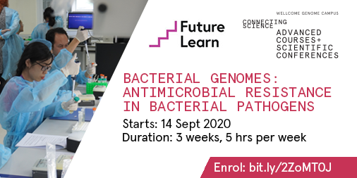 eventsWCS's tweet photo. Bacterial Genomes: #AMR in Bacterial #Pathogens | FREE @FutureLearn online course | Innovative combination of online learning approaches to practical lab techniques | Learn with videos and interactive exercises | Join: https://t.co/Uv5j3oExHP |#FLBacterialGenomesAMR #AMRprogress https://t.co/S20bUxGniH