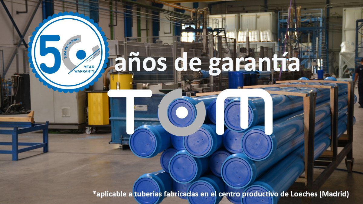 Molecor's tweet photo. Nuestras tuberías #TOM®,  ya se presentan como la excelente alternativa a emplear en el transporte de agua a presión, gracias a sus excelentes propiedades. Pero no nos basta, ahora además de calidad y durabilidad, garantía 50 años. #garantía #tuberías
https://t.co/NWrhPyz35m https://t.co/NU1V1xy1Fu