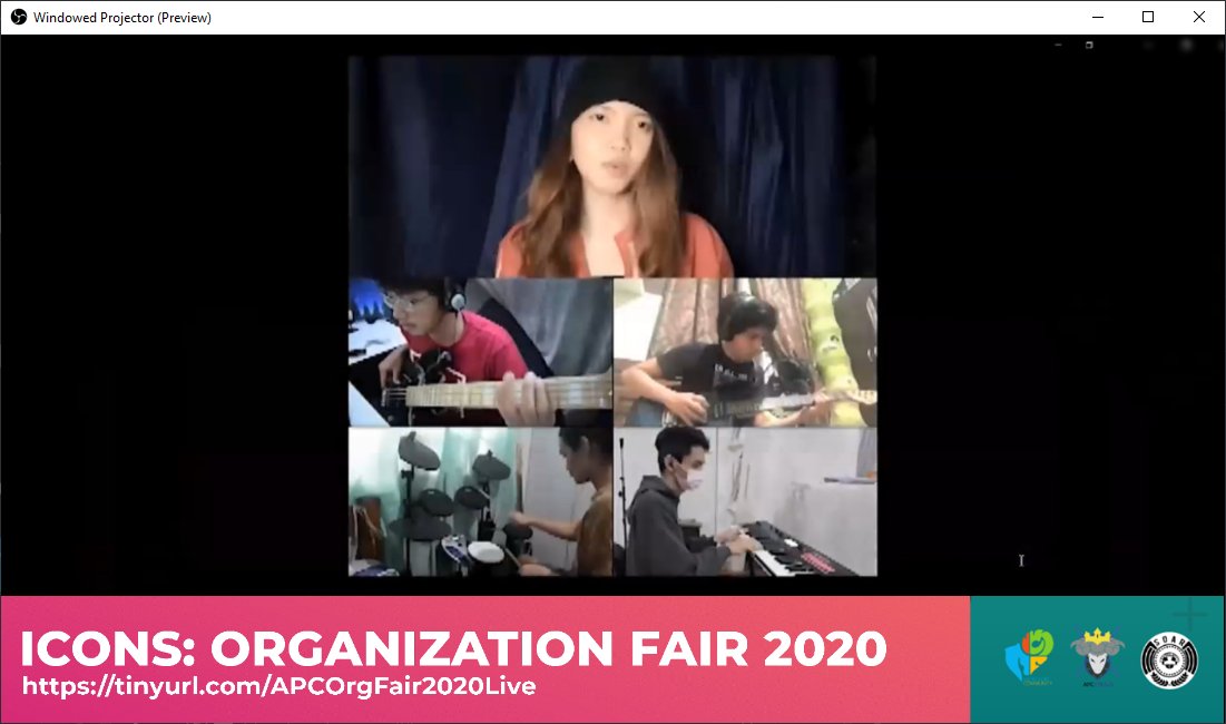 jpcs_apc's tweet photo. Now performing: @theApcBand 

Watch the ICONS opening event stream here: https://t.co/DQDtHf5XQw

#ICONSOrgFair2020 
#APCOrgFair2020
#AsiaPacificCollege https://t.co/CnwA7sUiUv