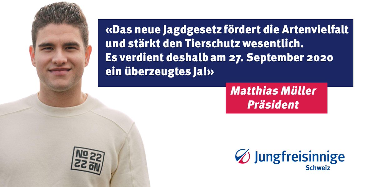 Am 27. September stimmen wir über das neue #Jagdgesetz ab. <a href="/themattmueller/">Matt Mueller</a> sagt hierzu klar Ja. Das neue Gesetz stärkt den Tierschutz und fördert die Artenvielfalt. <a href="/JagdgesetzJa/">Jagdgesetz Ja</a>