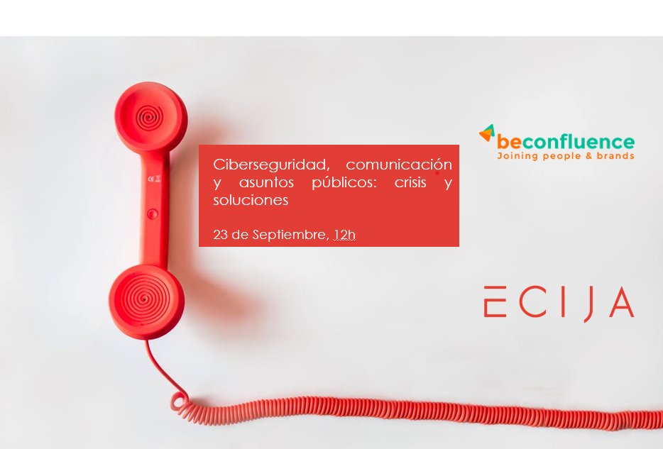beconfluence's tweet photo. ¡Todavía estás a tiempo de asistir al #webinar sobre “Ciberseguridad, comunicación y asuntos públicos: crisis y soluciones”!
🗓️23/09
⏰12h
➡️Registro: https://t.co/cjXvtsbS7l
@ECIJA #BeConfluence https://t.co/wrBOTHiHwh