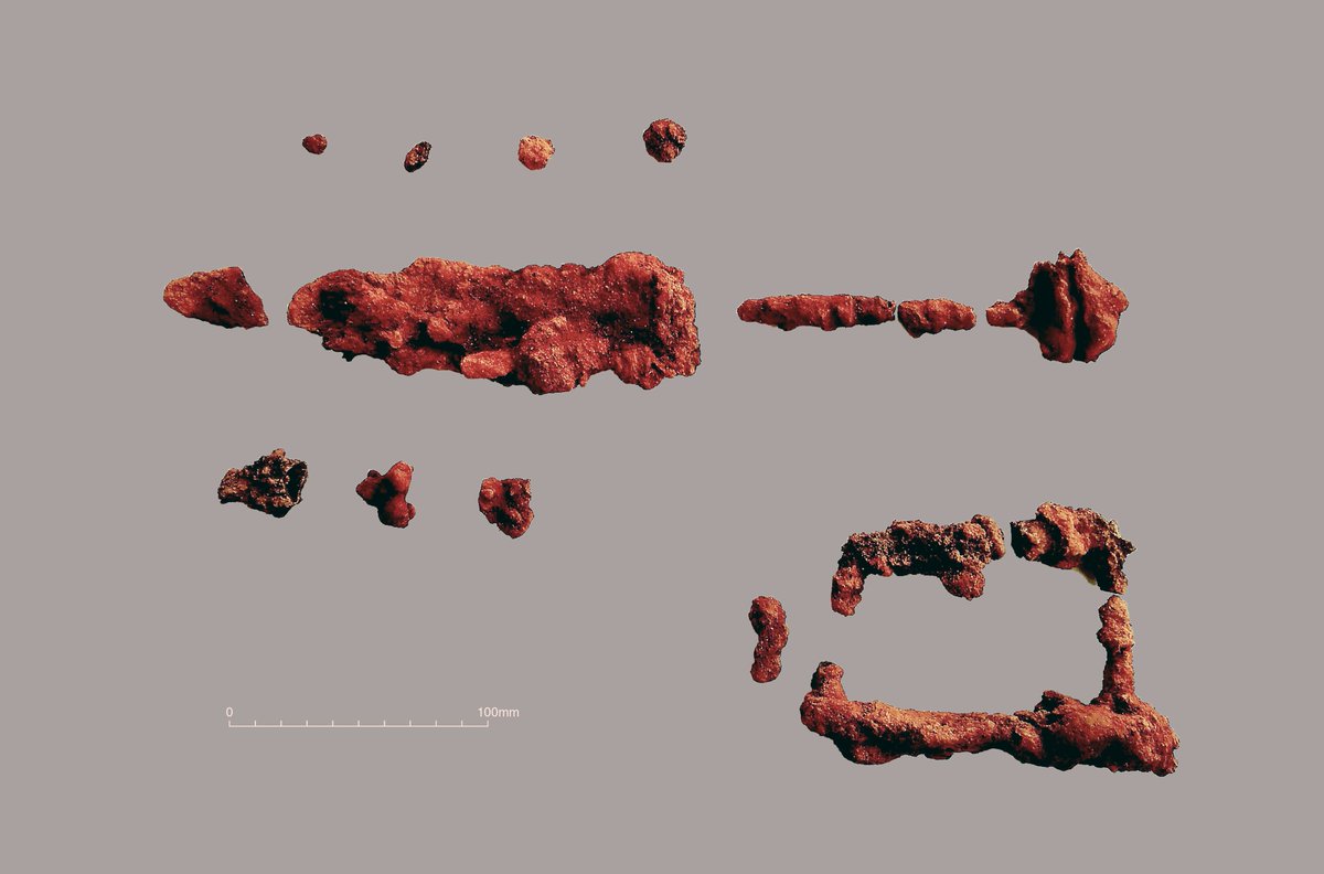 CotswoldArch's tweet photo. A lot of our 'finds' are scars left in our landscape; the material finds we do recover are rarely gold coins or shiny shields. The skill is in identifying the significance of objects such as this (a Roman sword), when they don't look much at first glance #RealArchaeology #CATeam https://t.co/0dqPFVYPrC
