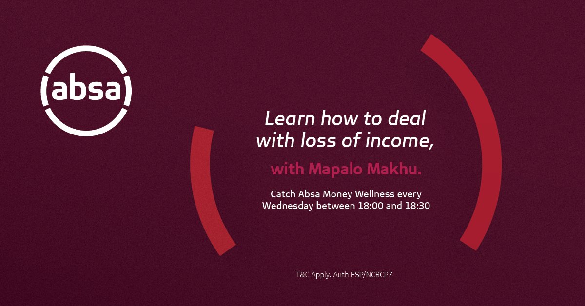 Be sure to tune in to RISE fm's business show 'Taking Care of Business' this Weds between 18h00 and 18h30 as @Black_Nzinga chats to @WomanAndFinance about dealing with loss of income due to COVID-19.

#Africanacity #AbsaMoneyWellness