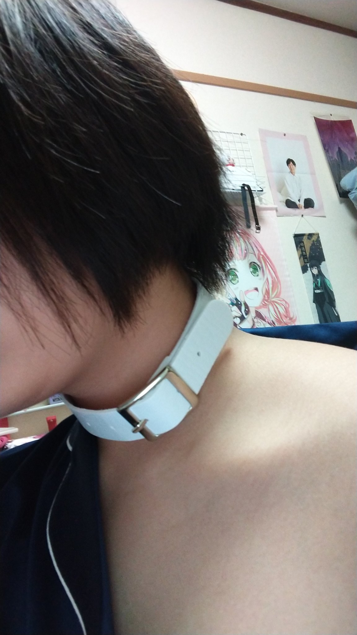 腐男子こと 黒 前の首輪っぽいチョーカーの写真が人気 だったんで新しい奴買いましたw 主はすぐ調子に乗ります 首輪 チョーカー M男 ドm男子 ゲイ T Co Zxci1ltjs1 Twitter