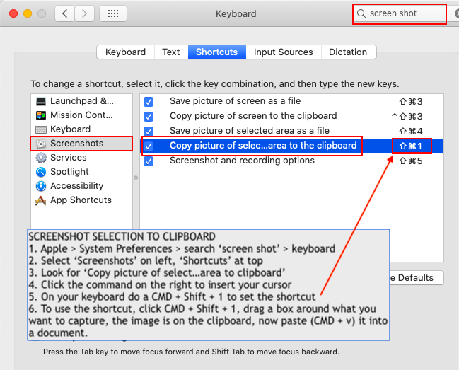 PFrape's tweet photo. Copy screenshot selection to clipboard.  Got this great tech tip from @sbradshaw.  Once you create the shortcut, you can copy any piece of your screen and paste it into any doc, email, app, etc., https://t.co/tv5ZEuz5nD