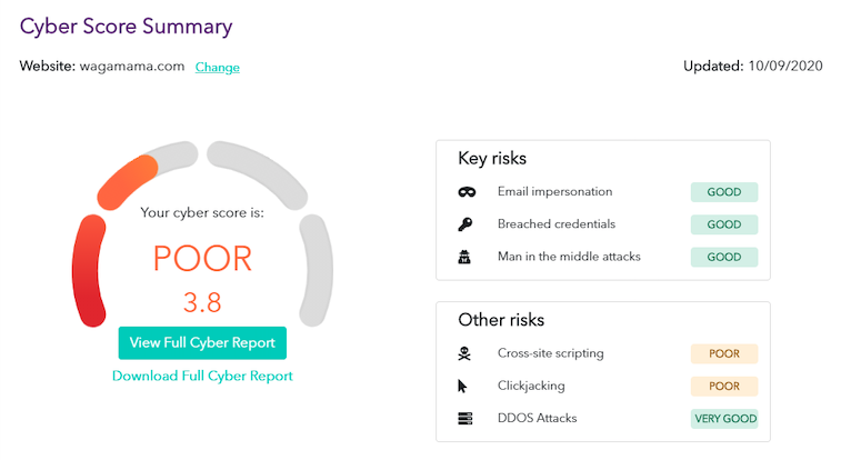 GetBrisk's tweet photo. With cyber crime on the increase, businesses need to protect themselves more than ever from vulnerabilities and loop-holes. We've partnered with #bewica to bring cyber monitoring into Brisk. Start a 30-day trial and see your company's report. https://t.co/ujxlZmWpyZ #getbrisk https://t.co/PYN2xf7YPs
