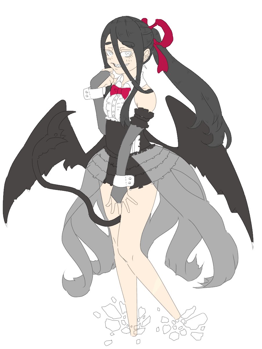 今日あちかったなー と言うことで生足悪魔ちゃん 友達ちゃん もう結構前に描いた でぃお にあのイラスト