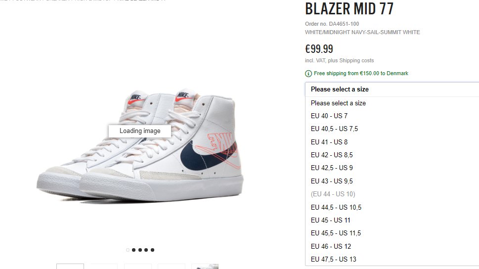 nike blazer 44 5