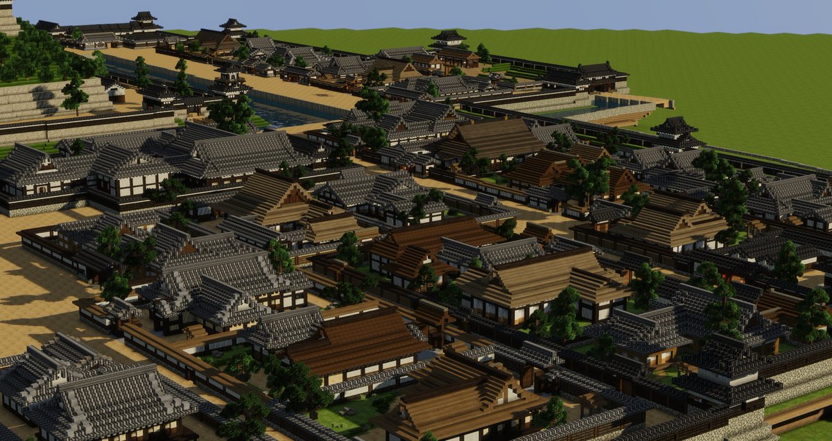 ホルびん 武家屋敷の街並み Minecraft 和風建築