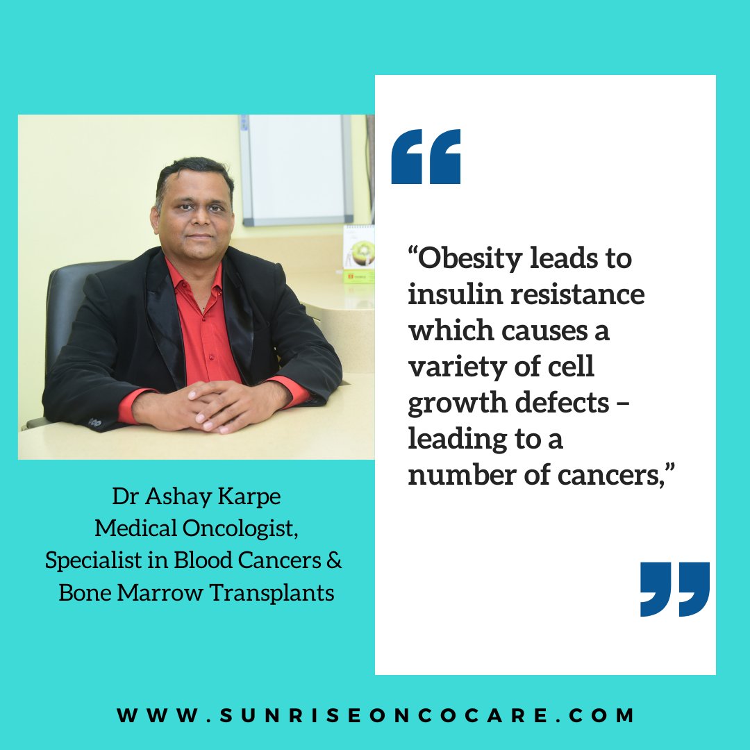 SunriseOncoCare's tweet photo. 12 lakh Indians get diagnosed with #cancer per year and the numbers are growing every year. Dr Ashay Karpe, renowned Medical Oncologist &amp; Director, Sunrise Oncology Centre, talks about 6 common causes of cancer that he sees in his practice and how you can prevent them. https://t.co/6Xs9TZZ0Da