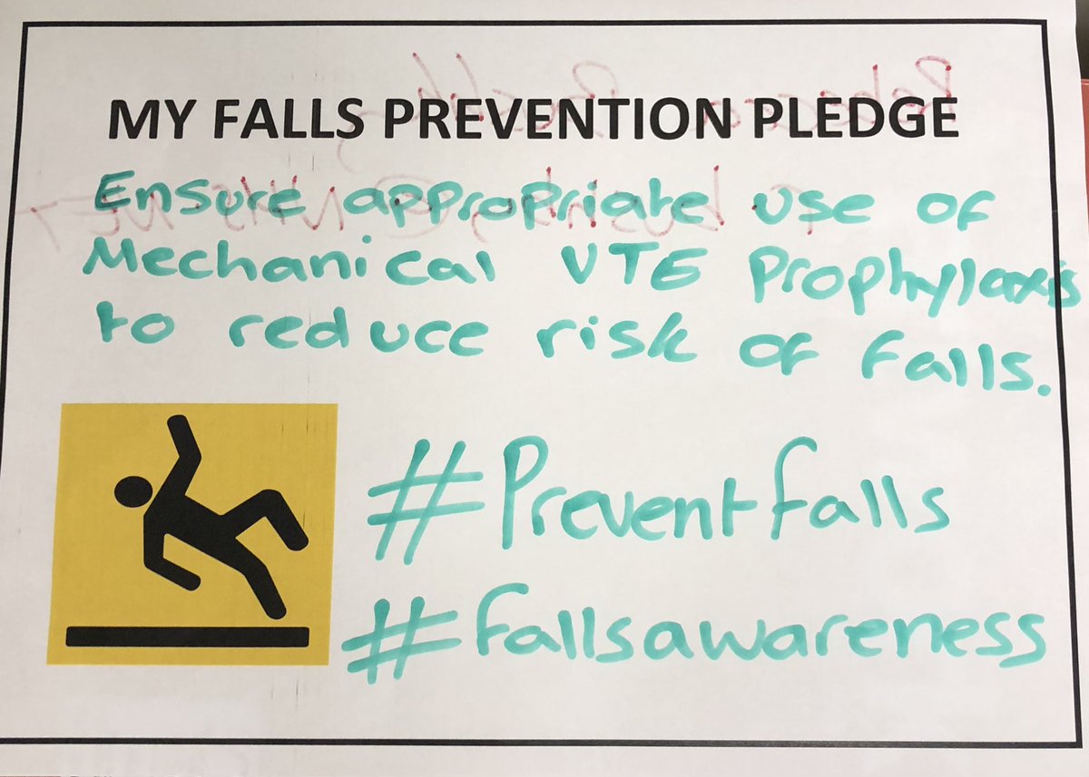 SLight74's tweet photo. #fallsawarenessweek @ASPHFT VTE Team making our pledge during falls prevention week 2020 #thinkVTE @RebeccaBushby @JoFallsASPH @HarmsFreeCare @BeTheChangeASPH https://t.co/0vEQ4i5JNh