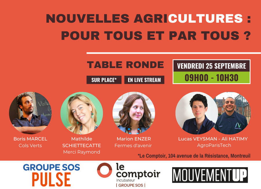 Mathilde de #MerciRaymond présentera notre vision sur les nouvelles agricultures ( urbaines et péri urbaines ) lors de la première table ronde de la série Transition Écologique du <a href="/GroupeSOS/">Groupe SOS</a> avec @mouvement_up !