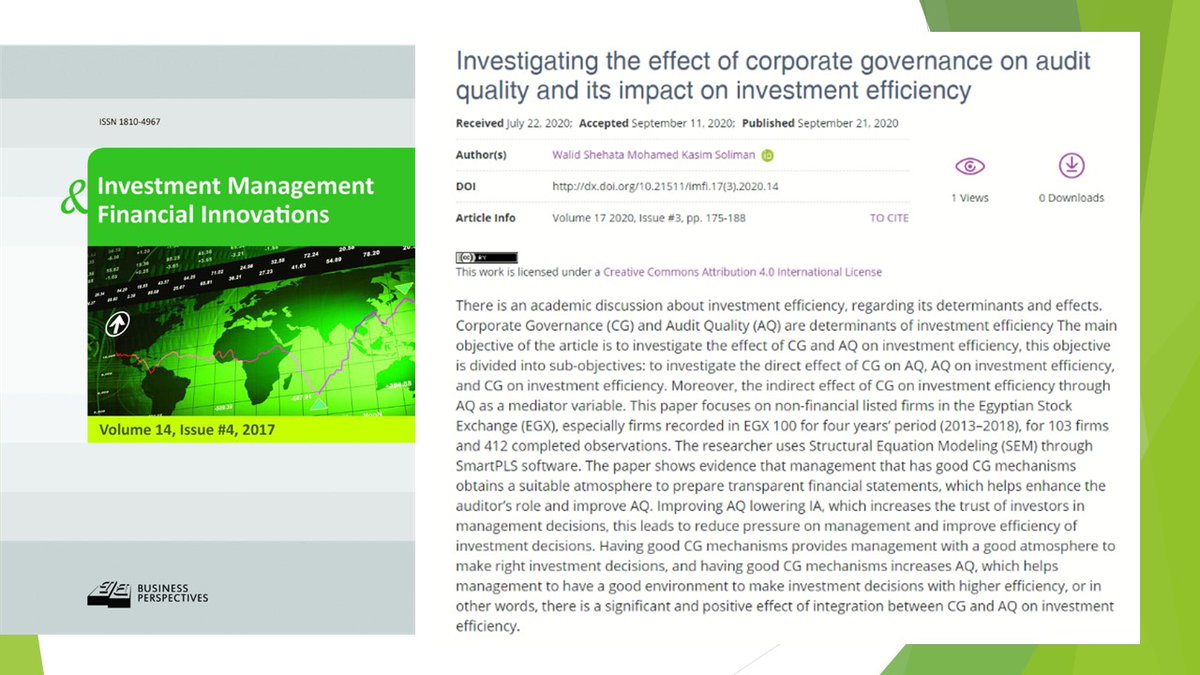 imfi_journal's tweet photo. 🔗https://t.co/5XounzBcSv
📰Investigating the effect of #corporate #governance on audit quality and its impact on investment efficiency
👥 Walid Shehata Mohamed Kasim Soliman
#auditfees, #audittenure, #auditorsize, #corporategovernancemechanisms, #overinvestment, #underinvestment https://t.co/vLL6C5avrA