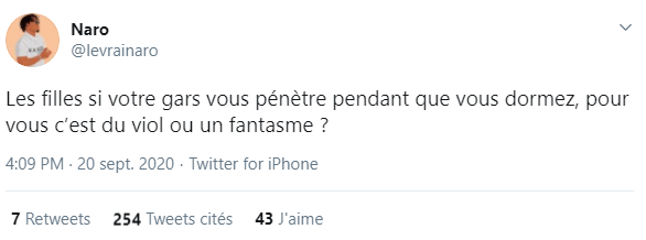 Klunst's tweet photo. Les mecs, si votre meuf vous met un gode dans le cul pendant que vous dormez, pour vous c'est du viol ou du fantasme ? https://t.co/KvSFiflYbE