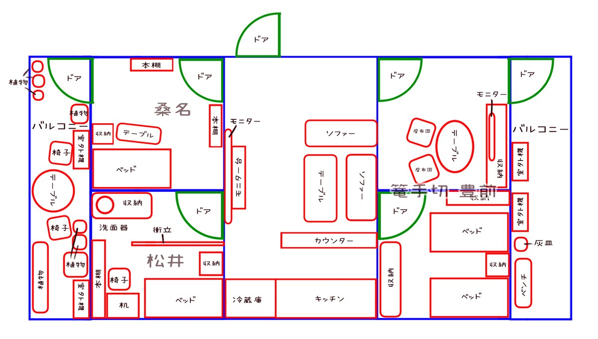 江の部屋考えてた 