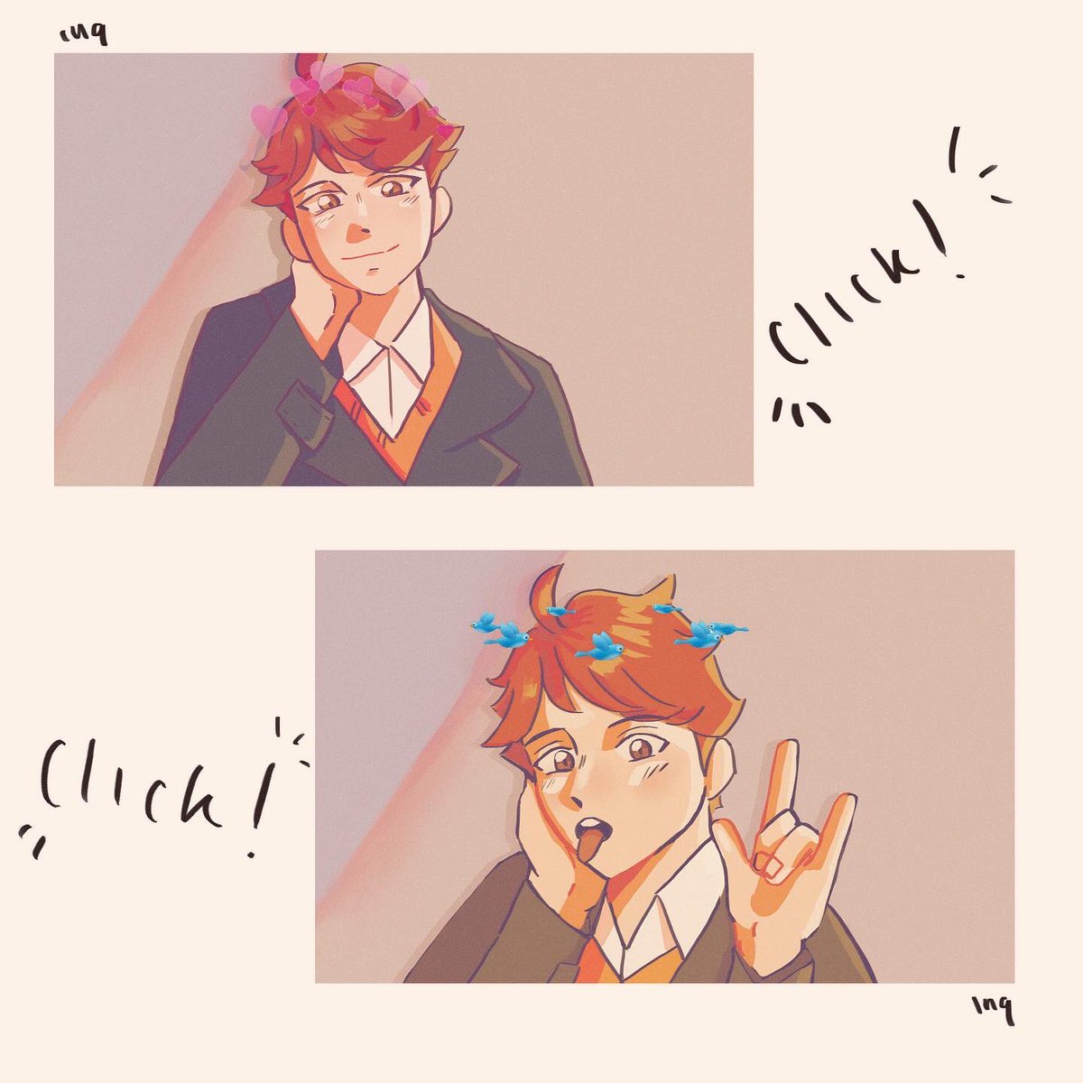 oikawa is that one friend that spams your photo library with their selfies (that friend is me ?) intentionally made the photos blurry bc the mac photobooth is lq hh

#iwaoi #haikyuu #haikyuufanart #hqfanart 