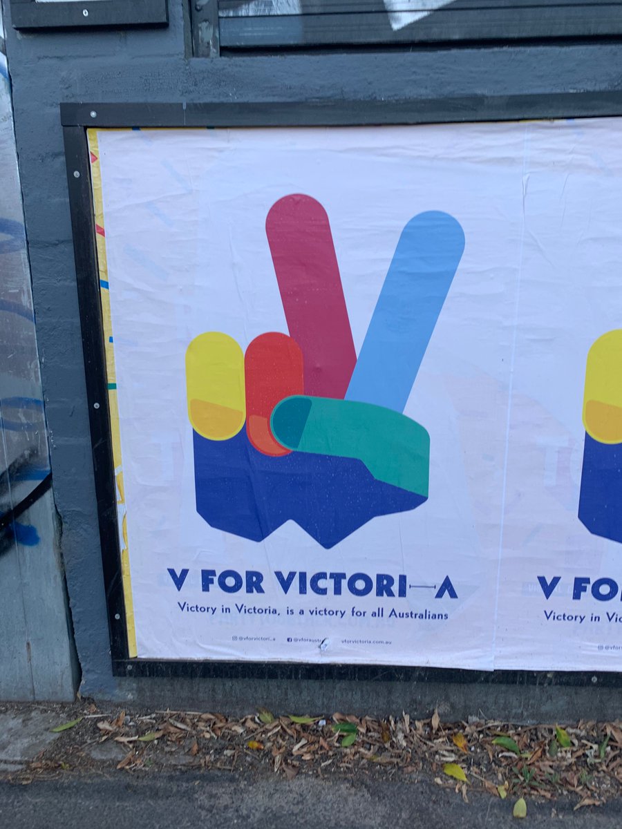 liliandarmono's tweet photo. Oh also, this. Amazing. Genius message and genius design. #vforvictoria #thanksDan #istandwithdan #COVID19Vic https://t.co/7hnpTqem00