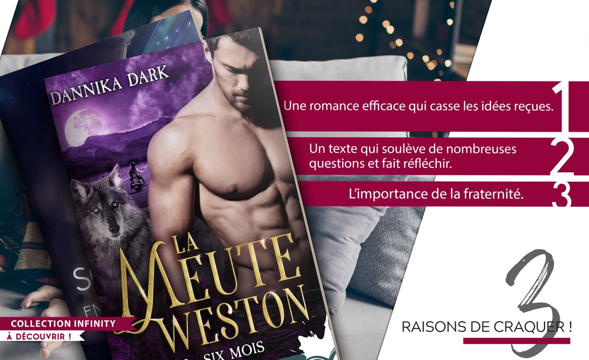 Ed_Bookmark's tweet photo. #CaArriveBientôt #UrbanFantasy #CollectionInfinity #Précommande
J-2 !
Découvrez #3BonnesRaisons de lire Six mois (La meute Weston #2) de @DannikaDark (traduit par Cécile Fruteau et Isabelle Vadori) !
À retrouver en précommande chez nos revendeurs habituels :) https://t.co/o3xaBbxJMV