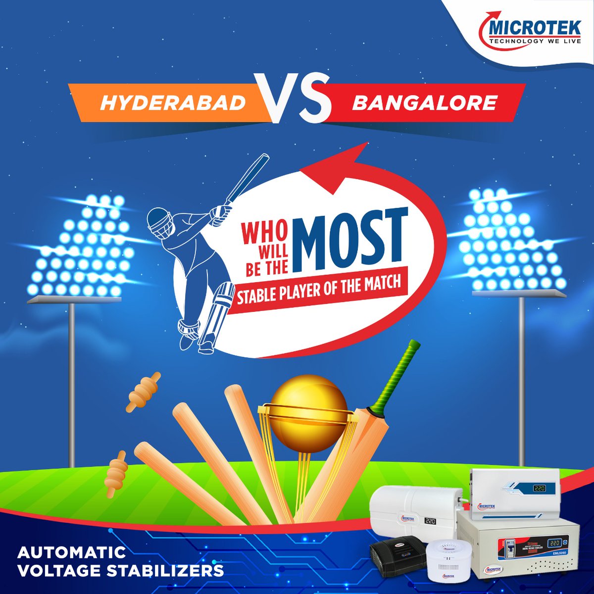 MicrotekOfcl's tweet photo. The stability of the team is the most important thing to win the game. So guess which player will provide the stability to his team with his performance in today's game.
#Microtek #AutomaticVoltageStabilizers #MicrotekAutomaticVoltageStabilizers #T20 #MostStable https://t.co/gUTkf1vzqa