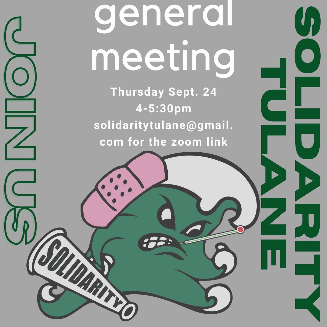solidarityTU's tweet photo. Our general meeting is this week! Mark your calendars for Thursday at 4p! #DemocratizeHigherEd https://t.co/Lo1ZmHHs8Z