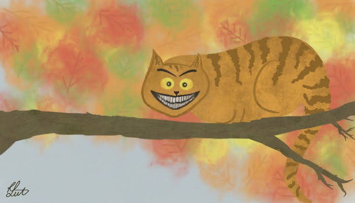 C is for Cheshire Cat @AnimalAlphabets #AnimalAlphabets #FanArt #cat #kidlitart #illustration #kitlit #CheshireCat #drawing