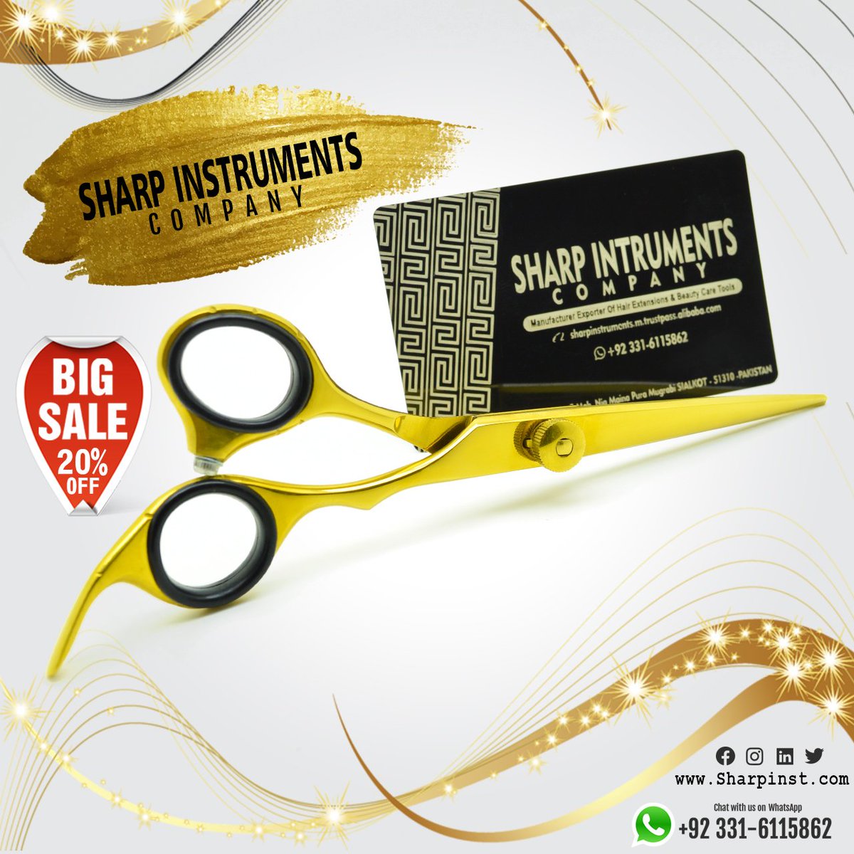 SharpCompany's tweet photo. Barber Scissors Sale offers.
#wellainvigo #haircare #instahair #aztagram
#FightCorona #CoronaVirus #StaySafe #StayHealthy #JaguarProfessionalIndia #JaguarScissors #Hairdresser #Salon #HairStyle #Stylist #HairCare #HairCutting #HairdressingSalon #HairTools #Scissors
#VerySoft https://t.co/IuDH4VFC8b