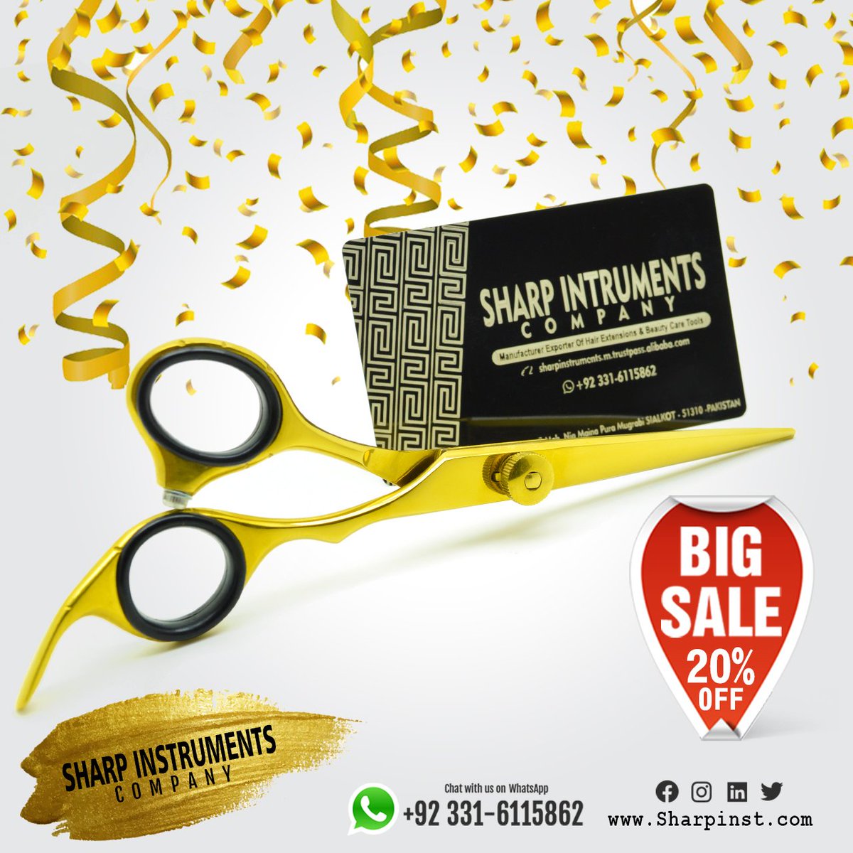 SharpCompany's tweet photo. Barber Scissors Sale offers.
#wellainvigo #haircare #instahair #aztagram
#FightCorona #CoronaVirus #StaySafe #StayHealthy #JaguarProfessionalIndia #JaguarScissors #Hairdresser #Salon #HairStyle #Stylist #HairCare #HairCutting #HairdressingSalon #HairTools #Scissors
#VerySoft https://t.co/IuDH4VFC8b