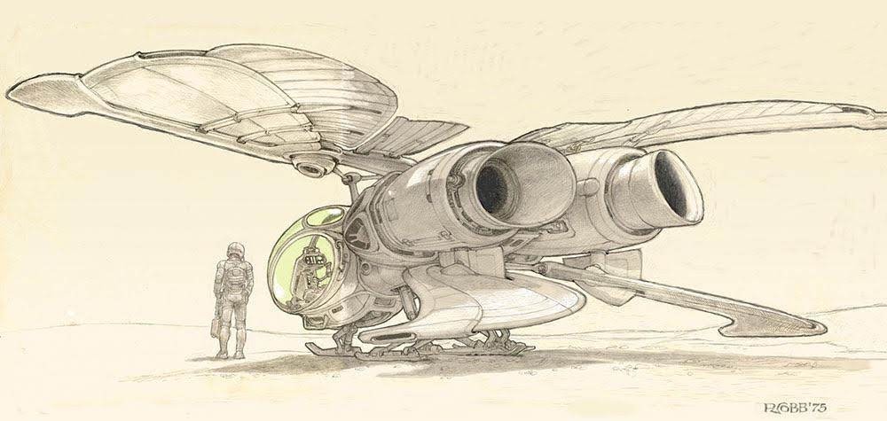 Then he worked on Jodorowsky's Dune, canceled circa 1975.H.R. Giger, Moebius and Chris Foss worked on this project too. All of them will work on Alien.