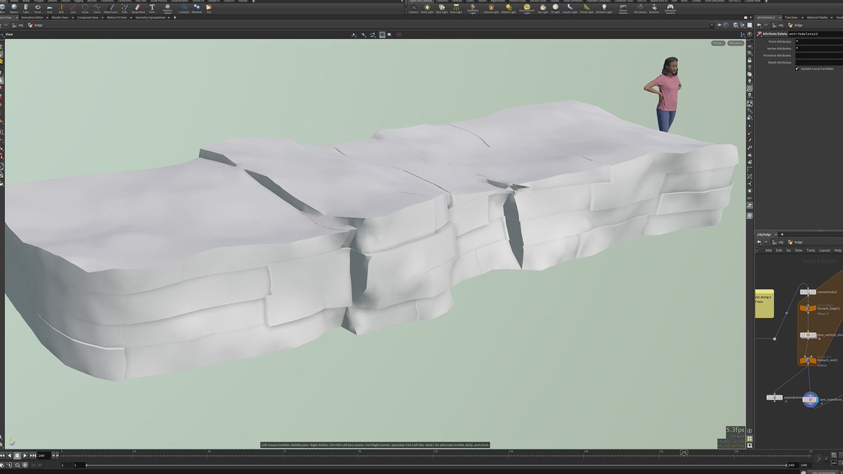 iansmithartist's tweet image. Some WIPs from the weekend. Procedural rock ledge, made in #houdini and textured in #substancepainter #weekendwip