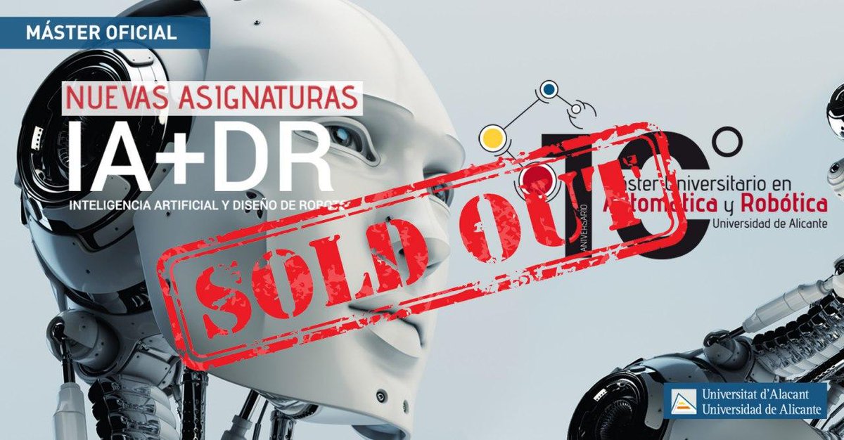 mayrmasterua (@mayrmasterua) on Twitter photo ¡Entradas agotadas! Este año, debido a la gran demanda, hemos tenido que ampliar un 10% el número de plazas. Estamos deseando empezar este curso tan ilusionante el próximo 28 de septiembre. #robotica #automática #full <a href="/EPSAlicante/">EPS Alicante</a> <a href="/DFESTS/">D. Física, Enginyeria de Sistemes i T. del Senyal</a> ¡Entradas agotadas! Este año, debido a la gran demanda, hemos tenido que ampliar un 10% el número de plazas. Estamos deseando empezar este curso tan ilusionante el próximo 28 de septiembre. #robotica #automática #full <a href="/EPSAlicante/">EPS Alicante</a> <a href="/DFESTS/">D. Física, Enginyeria de Sistemes i T. del Senyal</a>