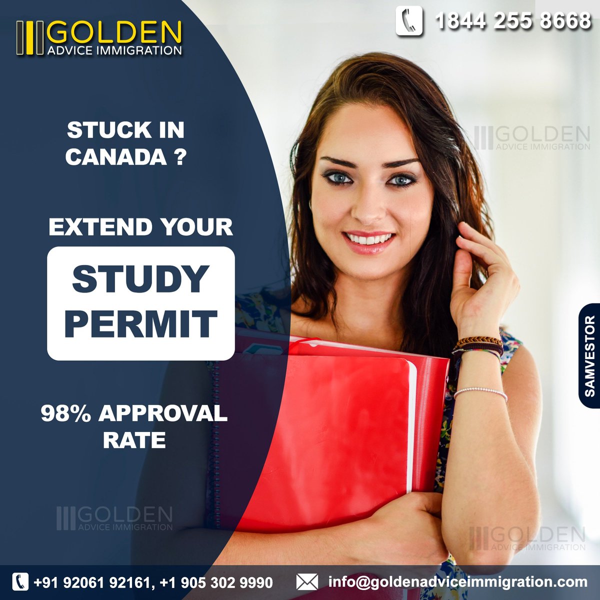 GoldenAdviceInc's tweet photo. Do you have gap in your study ?

#Studypermit expiring soon ?

Apply for your #STUDYPERMITEXTENSION 

98% Approval Rate

For more details schedule a free consulation call by visiting-
https://t.co/ZV0IYpwG7I

Contact-
1844-255-8668

#sheridiancollege #internationalstudents https://t.co/5rE6hdsgPK