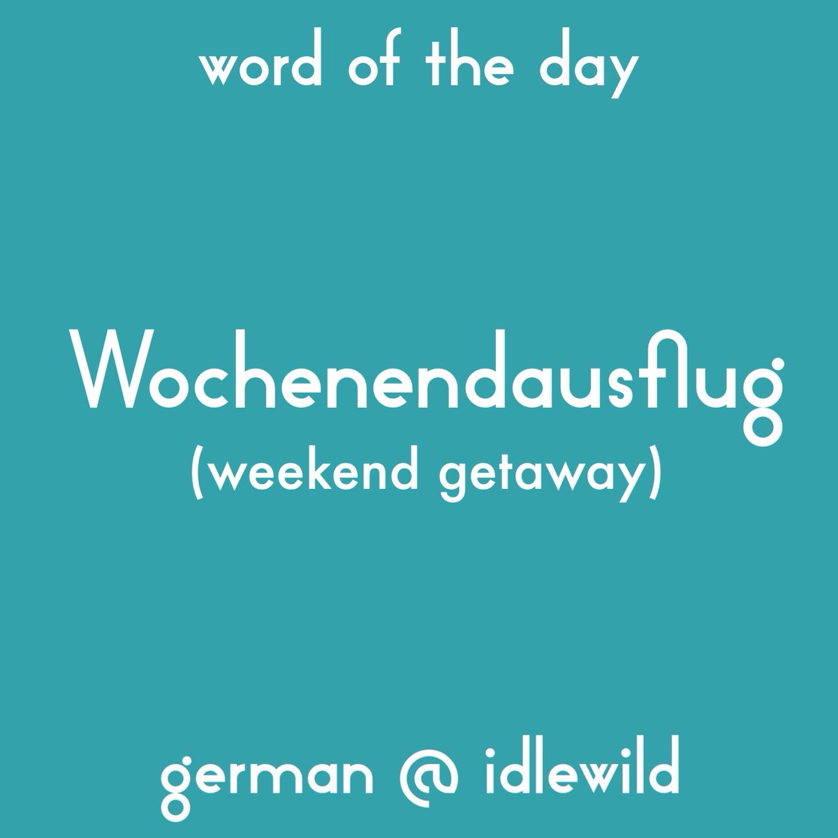 Today's #wordoftheday in German! And yes, we realize the irony of posting this on a Monday... Where are you dreaming of having a few days off?

Wochenendausflug (m. noun) — weekend getaway. "Wir haben einen Wochenendausflug in die Berge gebucht!"