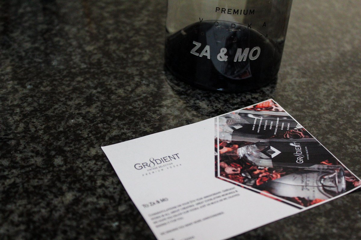 Sakhile_M17's tweet photo. @Refilwe_kumalo @mycoolerbox @Gr8dientVodka For the tailored needs of our clients we also have a be-spoke bottle range called #Gr8Xclusive where you can get any name of your choice personalized onto a @Gr8dientVodka Bottle. A bespoke bottle costs R400 &amp; is personalized &amp; delivered between 3-5 business days #Unquestionable https://t.co/hS5INLddUc