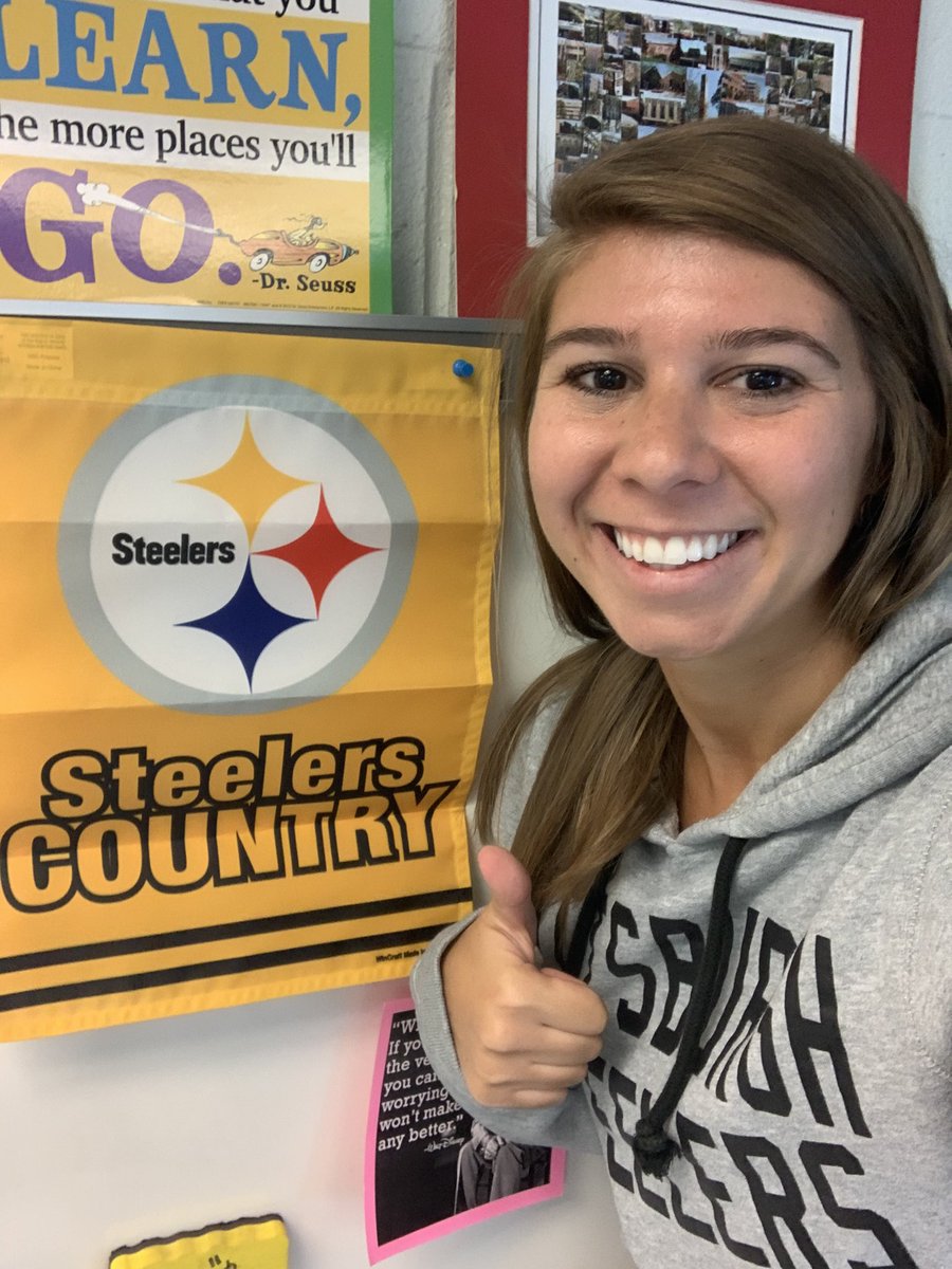 Of course I am wearing @steelers gear for #virtualspiritweek So excited that we are off to a 2-0 start! #SteelerNation #steelcityproud @CMMS_Culture