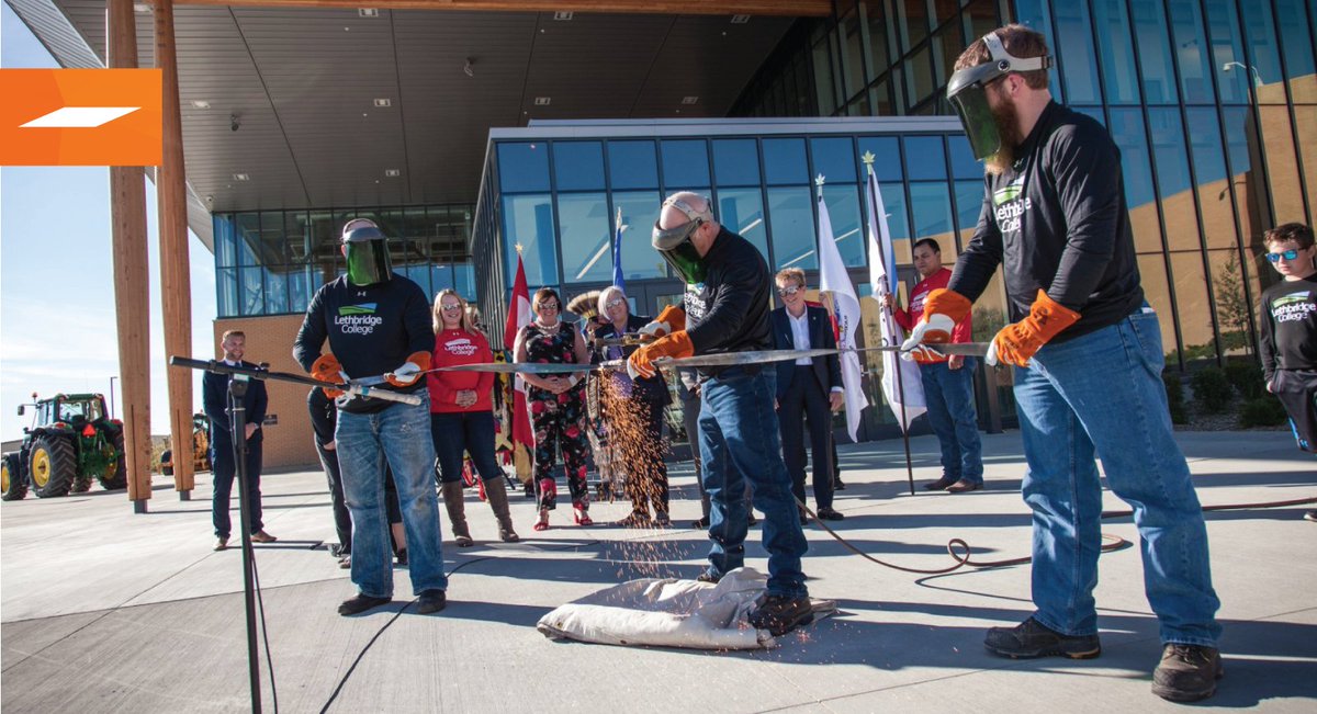 StuartOlsonInc's tweet photo. Looking back at the unique and exciting ribbon cutting ceremony to officially open @LethCollege's TTRIP Trades, Technologies and Innovation Facility back in September 2017, which now houses students from 10 programs. #stuartolsoncreates https://t.co/afcGfhuoeE