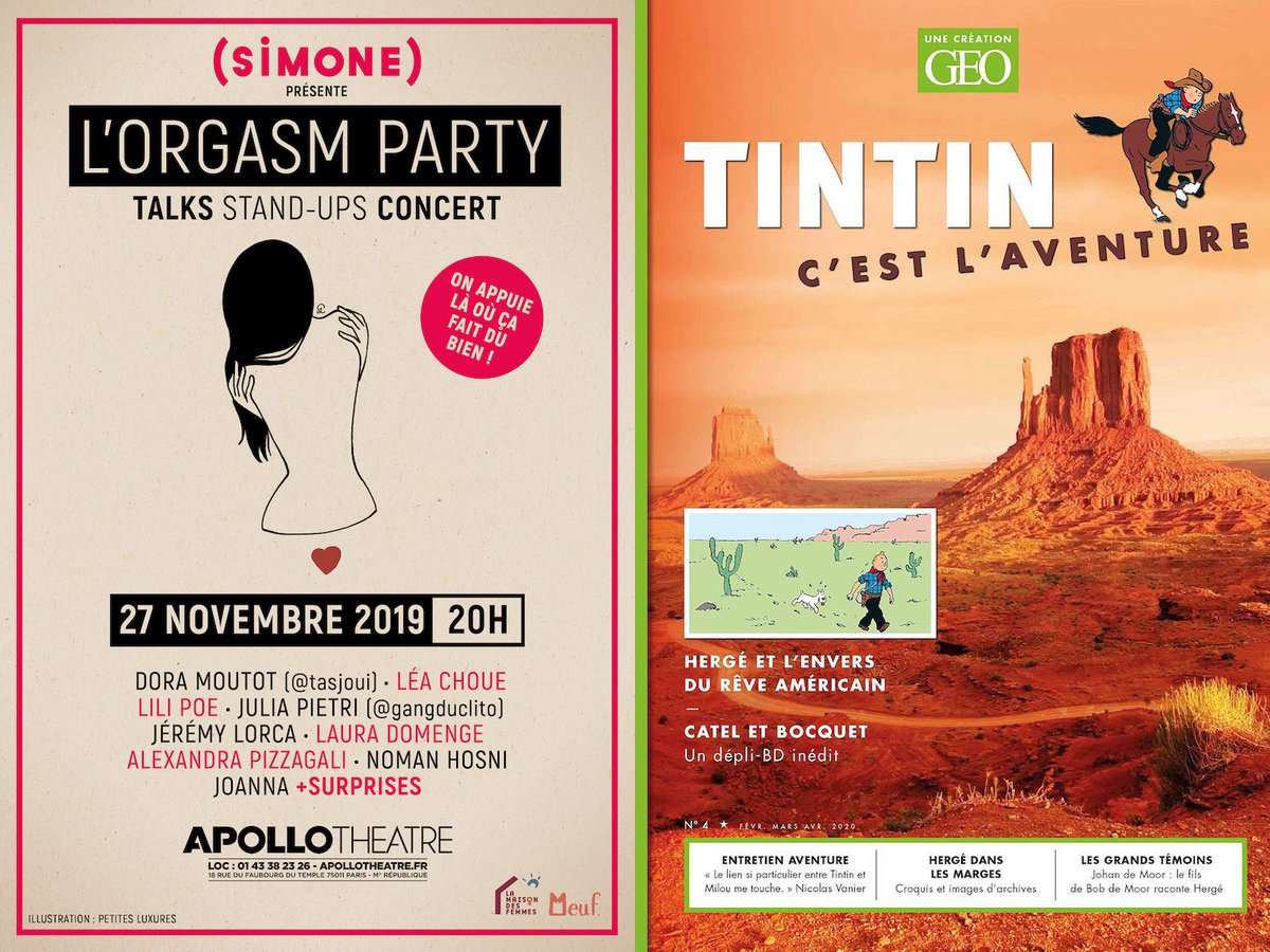 PrismaMedia's tweet photo. @PrismaMedia reçoit 2 prix lors du Grand Prix @Strategies  de l'innovation média 2020 🏆 :
@simonemediafr obtient l'Or pour son événement "L'Orgasm Party" ;
@EditionsPrisma &amp; @GEOfr obtiennent le Bronze pour "Tintin c’est l’aventure".
+ d'infos 👉 https://t.co/vvsuR17N0H
#gpstrat https://t.co/HwirlVIUXv
