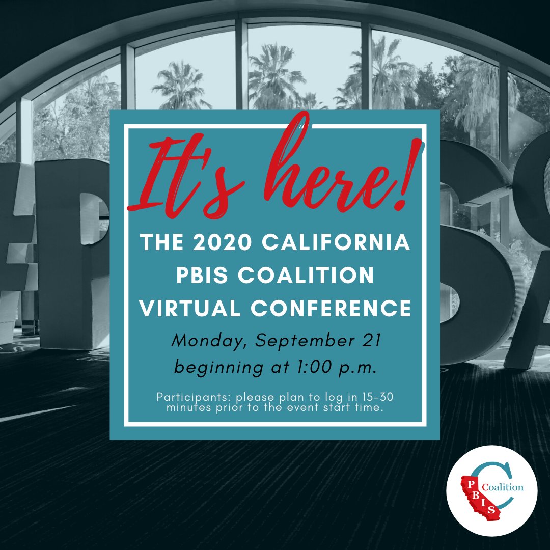 Our 2020 CPC Virtual Conference is finally here! We are excited to welcome the 900 PBIS superstars who will be joining us this afternoon from throughout the state. If you are registered, check your email before the event for information about our conference app and login details!