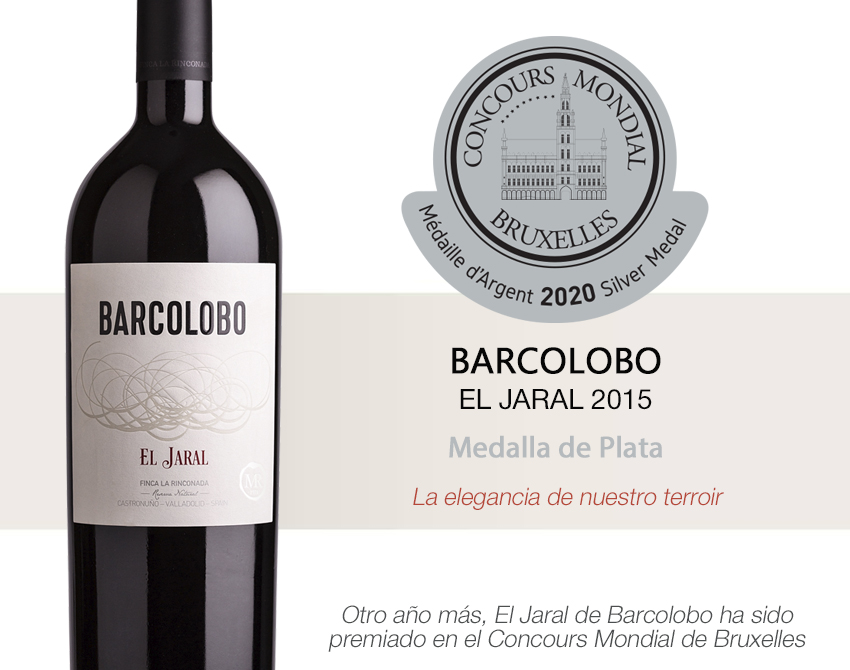🥈PLATA para BARCOLOBO El Jaral 2015 en el Concours Mondial de Bruxelles 🍷