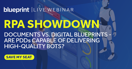 blueprintsys's tweet image. The time has come - we're putting the #ProcessDesignDocument to the test, TODAY! Do you think they're enough to deliver high-quality #RPA bots at scale? Spoiler alert: We don't! This is an event you don't want to miss - save your spot today. bit.ly/3mdL1Sm